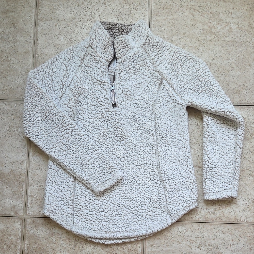 Cozy White Sherpa Pullover